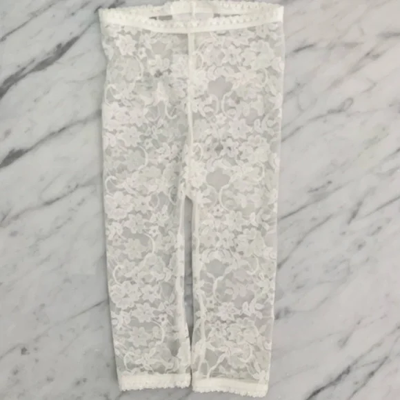 Baby Bella Maya Lace Footless Tights / Leggings White 18 months - Picture 8 of 11